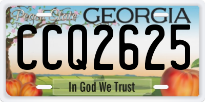 GA license plate CCQ2625