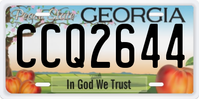 GA license plate CCQ2644