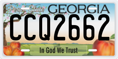 GA license plate CCQ2662