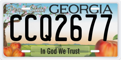 GA license plate CCQ2677