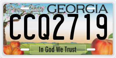 GA license plate CCQ2719