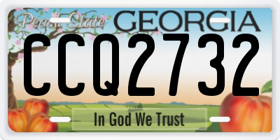 GA license plate CCQ2732