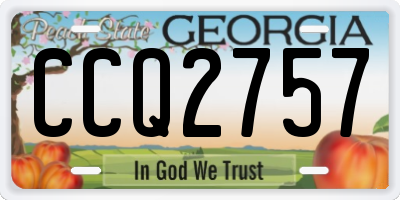 GA license plate CCQ2757