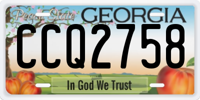 GA license plate CCQ2758