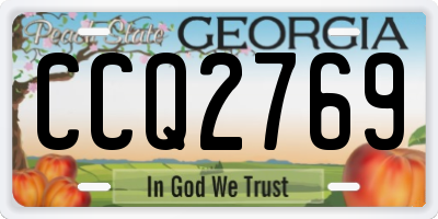 GA license plate CCQ2769