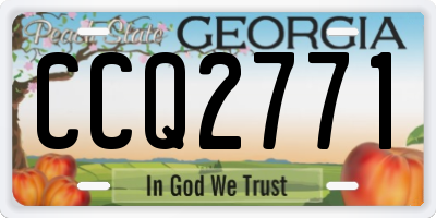 GA license plate CCQ2771