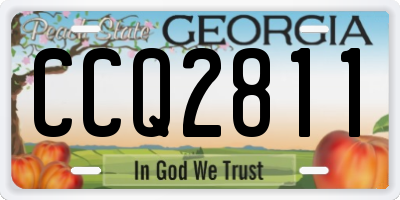 GA license plate CCQ2811