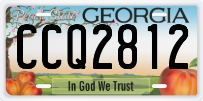 GA license plate CCQ2812