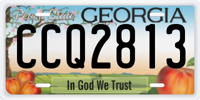 GA license plate CCQ2813