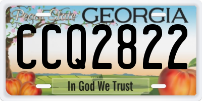 GA license plate CCQ2822