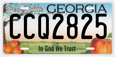 GA license plate CCQ2825