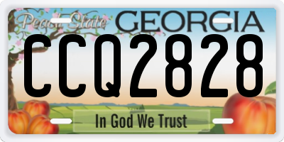 GA license plate CCQ2828