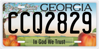 GA license plate CCQ2829