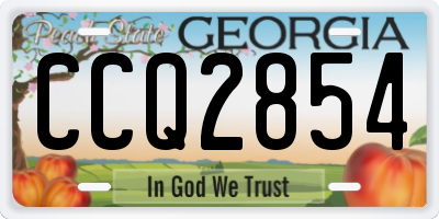 GA license plate CCQ2854