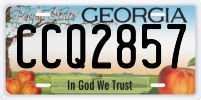 GA license plate CCQ2857