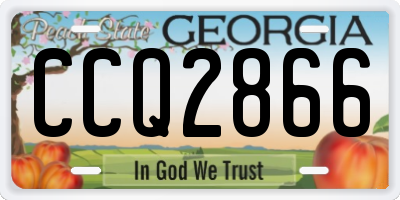 GA license plate CCQ2866