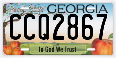 GA license plate CCQ2867