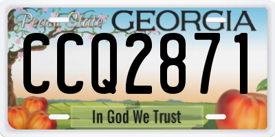 GA license plate CCQ2871