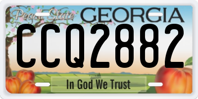 GA license plate CCQ2882