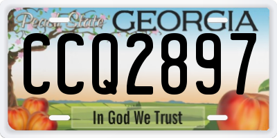 GA license plate CCQ2897