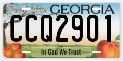GA license plate CCQ2901