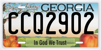 GA license plate CCQ2902