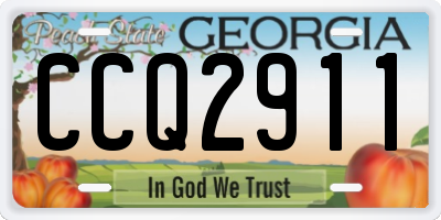 GA license plate CCQ2911