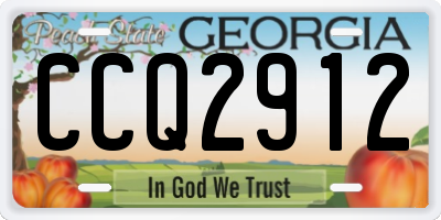 GA license plate CCQ2912