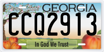GA license plate CCQ2913