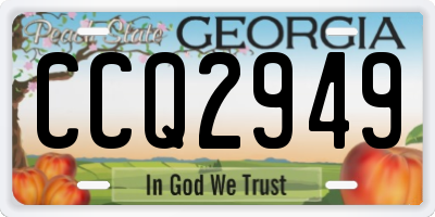 GA license plate CCQ2949