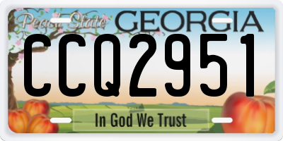 GA license plate CCQ2951