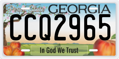 GA license plate CCQ2965