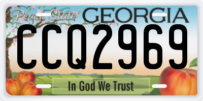 GA license plate CCQ2969