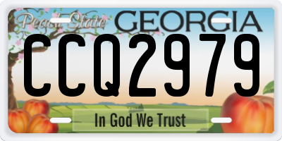 GA license plate CCQ2979