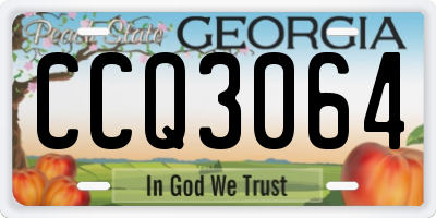 GA license plate CCQ3064