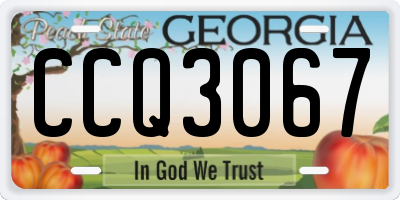 GA license plate CCQ3067