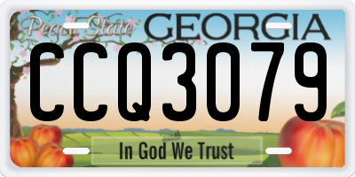 GA license plate CCQ3079
