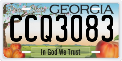 GA license plate CCQ3083