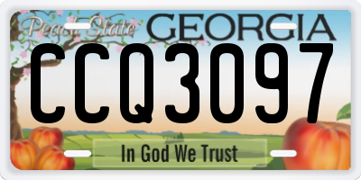 GA license plate CCQ3097