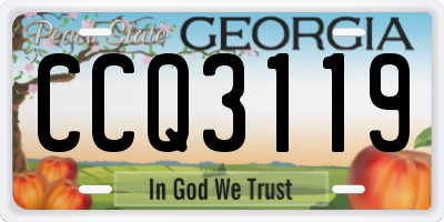 GA license plate CCQ3119
