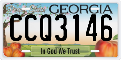 GA license plate CCQ3146