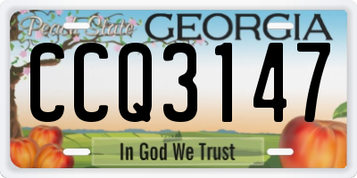 GA license plate CCQ3147
