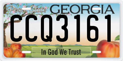 GA license plate CCQ3161