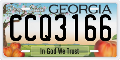 GA license plate CCQ3166