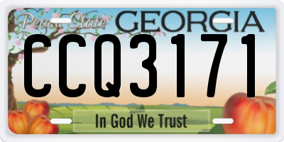 GA license plate CCQ3171