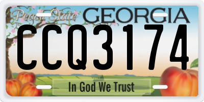 GA license plate CCQ3174