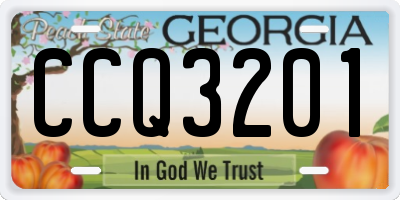 GA license plate CCQ3201