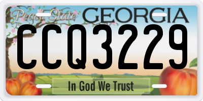 GA license plate CCQ3229