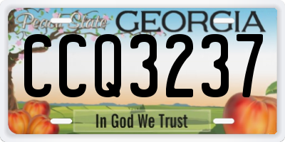 GA license plate CCQ3237
