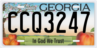 GA license plate CCQ3247